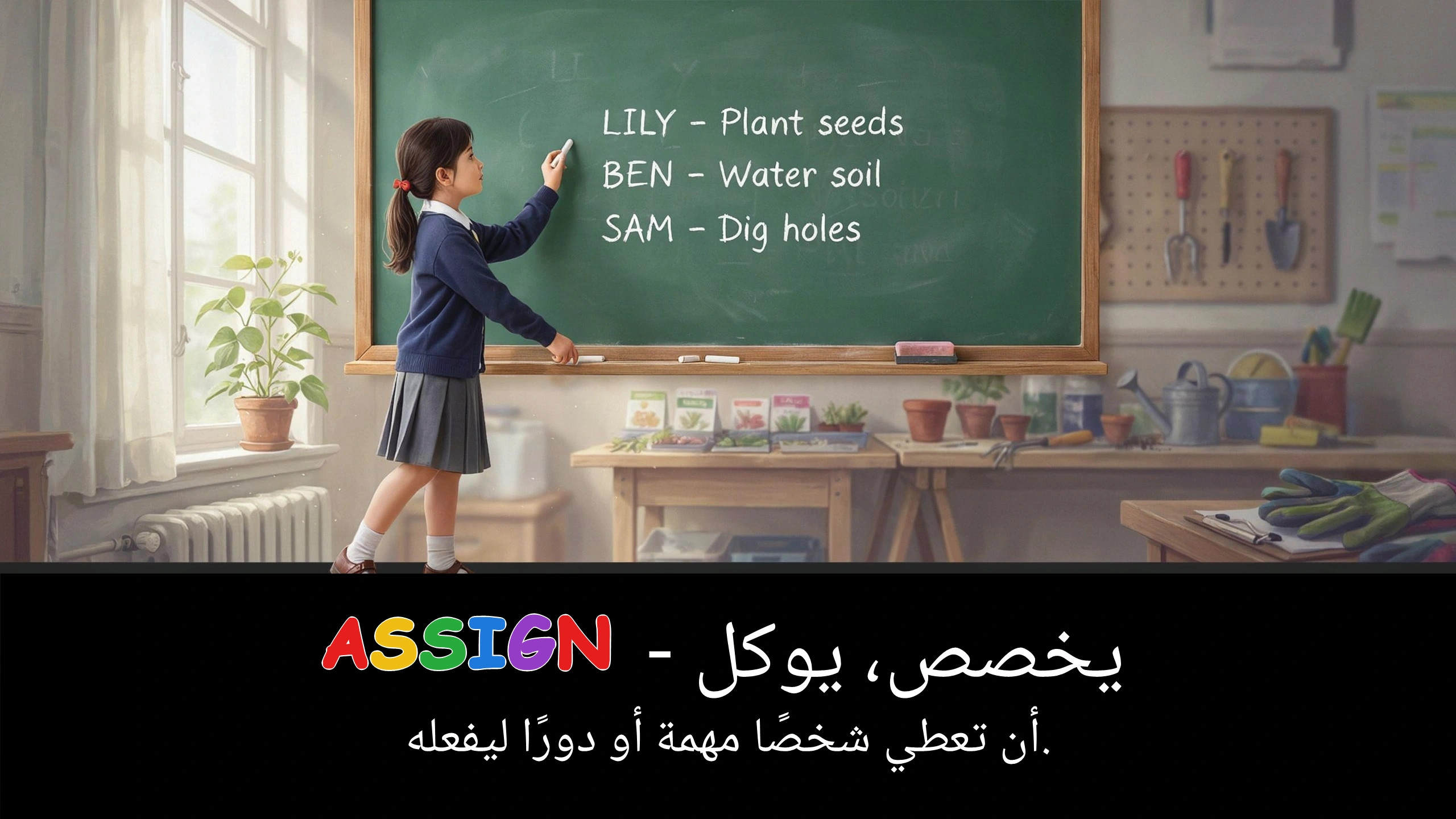 Arabic Illustration for assign